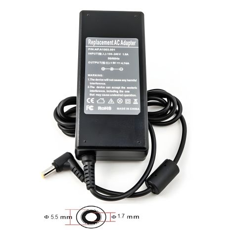 Ноутбуков ACER блок питания PowerPlant, 220V 19V 90W 4.74A (5.5*1.7) Ноутбуков ACER блок питания PowerPlant, 220V 19V 90W 4.74A (5.5*1.7)
