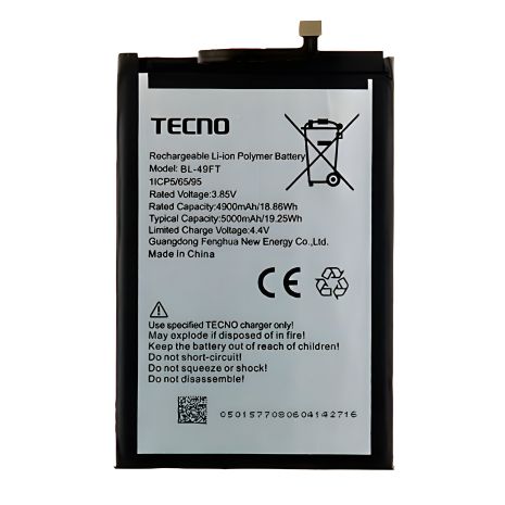 Аккумулятор для Tecno Spark 9 (KG5p) - BL-49FT 5000 mAh [Original PRC] 12 месяцев гарантии