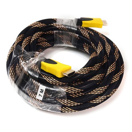 Видео-кабель PowerPlant HDMI - HDMI, 7м, позолота, 1.3V, Nylon
