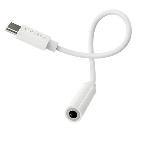 Borofone BV13 Type-C to Jack 3.5 аудио адаптер преобразователь (F) 0.115m Белый Borofone BV13 Type-C to Jack 3.5 аудио адаптер преобразователь (F) 0.115m Белый