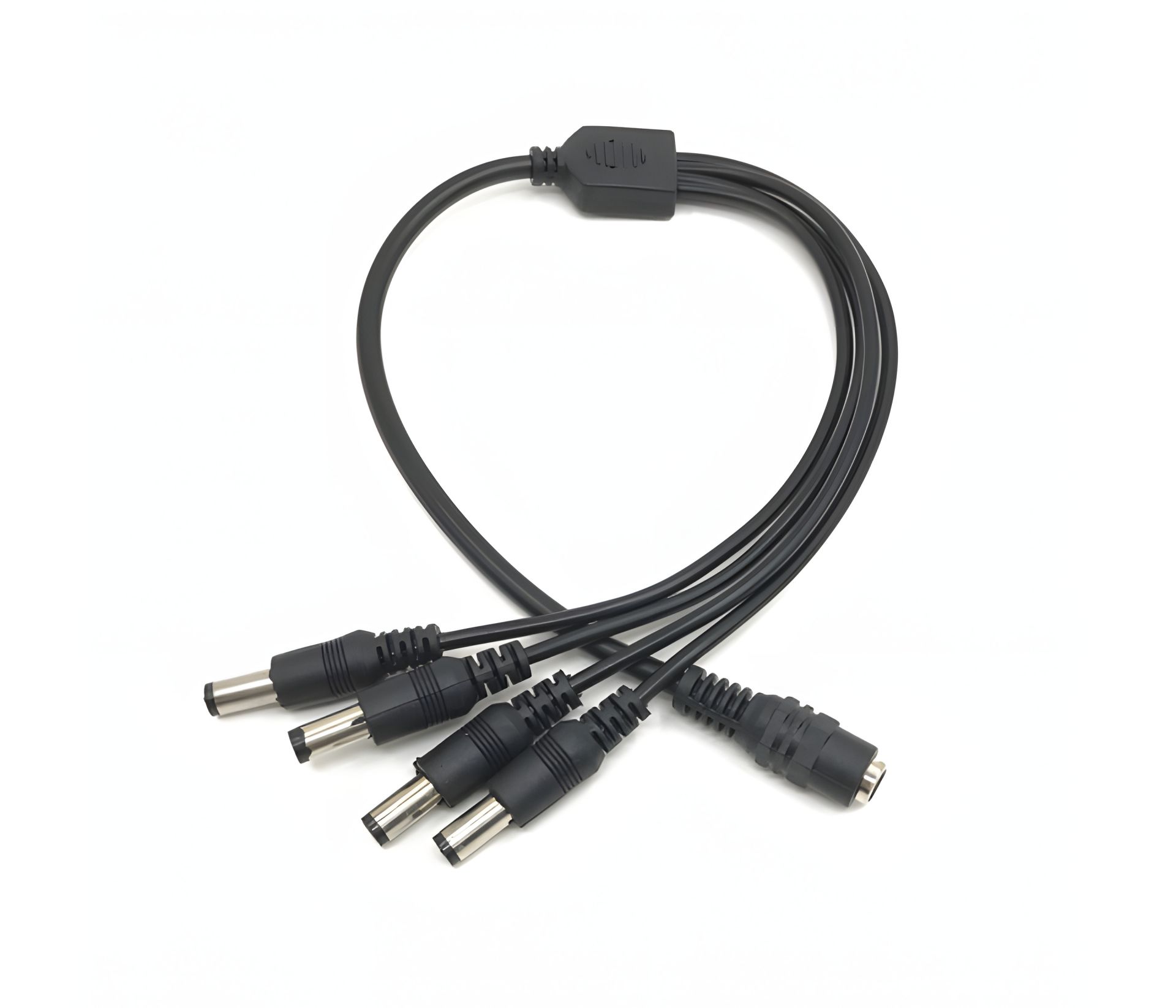 Кабель-розділювач живлення DC-F to 4xDC-M 5.5x2.1мм, 40cm Black Кабель-розділювач живлення DC-F to 4xDC-M 5.5x2.1мм, 40cm Black