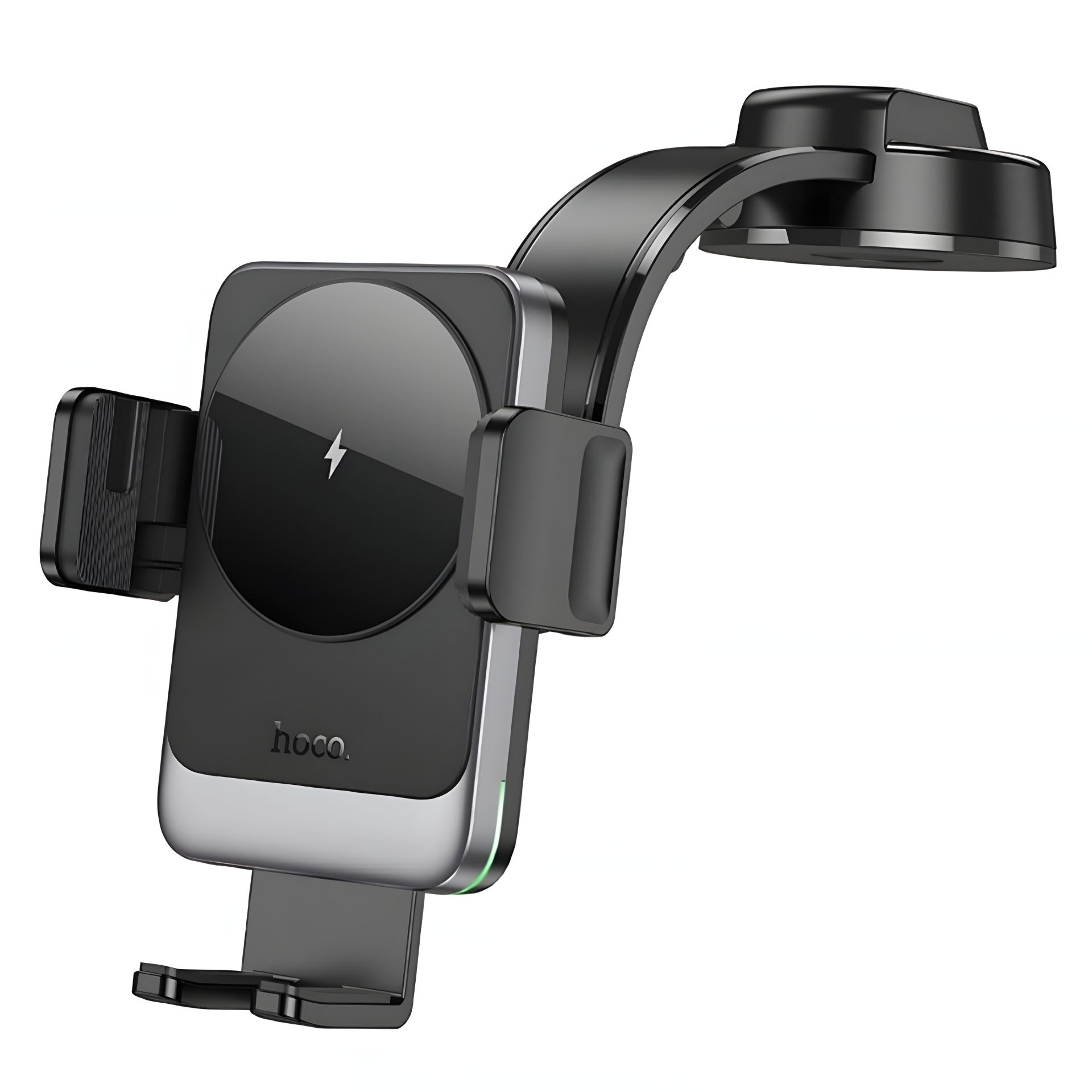 Автотримач Hoco HW14 з бездротовою зарядкою 15W black metal gray Автотримач Hoco HW14 з бездротовою зарядкою 15W black metal gray