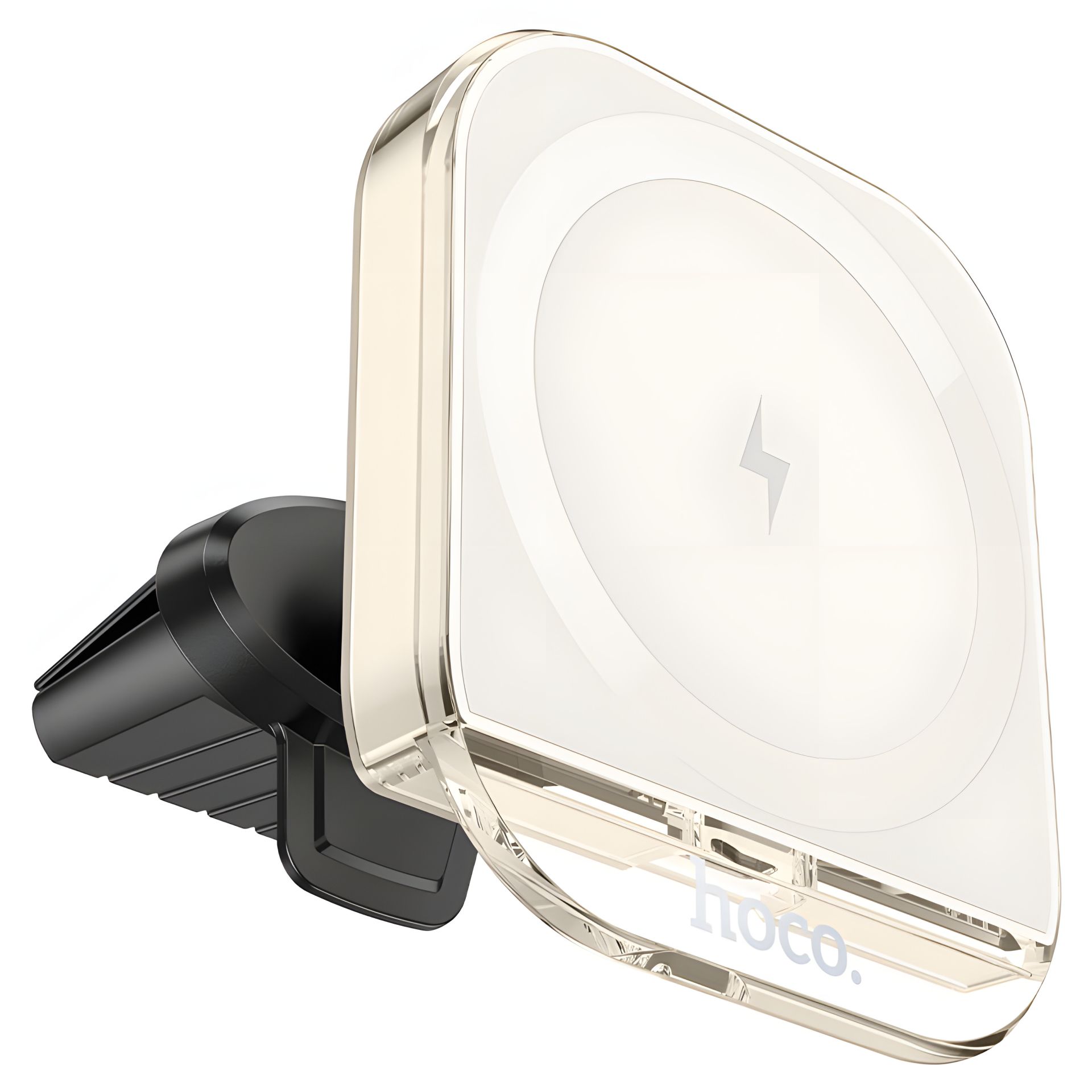 Автодержатель Hoco HW17 магнитный с 15W зарядкой беспроводной белый Автодержатель Hoco HW17 магнитный с 15W зарядкой беспроводной белый