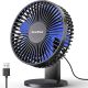 Вентилятор портативний настільний SmartDevil F9 | 4 Speeds Portable Desktop Table Fan, Type-C, Black-Blue Вентилятор портативний настільний SmartDevil F9 | 4 Speeds Portable Desktop Table Fan, Type-C, Black-Blue