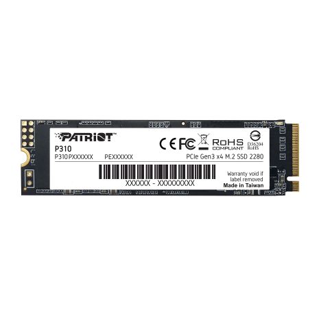 SSD M.2 Patriot P310 480 ГБ NVMe 2280 PSIe z.0x4 3D NAND TLC SSD M.2 Patriot P310 480 ГБ NVMe 2280 PSIe z.0x4 3D NAND TLC