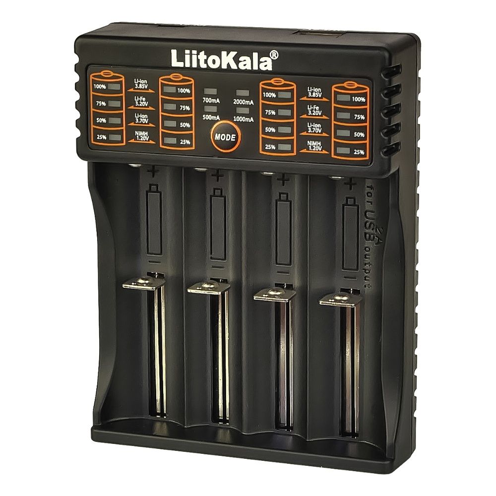 Сетевое зарядное устройство LiitoKala Lii-402 для аккумуляторов 18650/ АА/ ААА и других, 4 слота Сетевое зарядное устройство LiitoKala Lii-402 для аккумуляторов 18650/ АА/ ААА и других, 4 слота