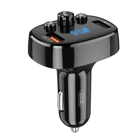 Модулятор XO BCC03 car charger 18W QC 3.0 чорний