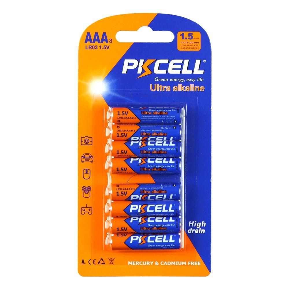 Батарейка лужна PKCELL 1.5V AAA/LR03, 8 штук в блістері (PC/LR03-8B) ААА Батарейка лужна PKCELL 1.5V AAA/LR03, 8 штук в блістері (PC/LR03-8B) ААА