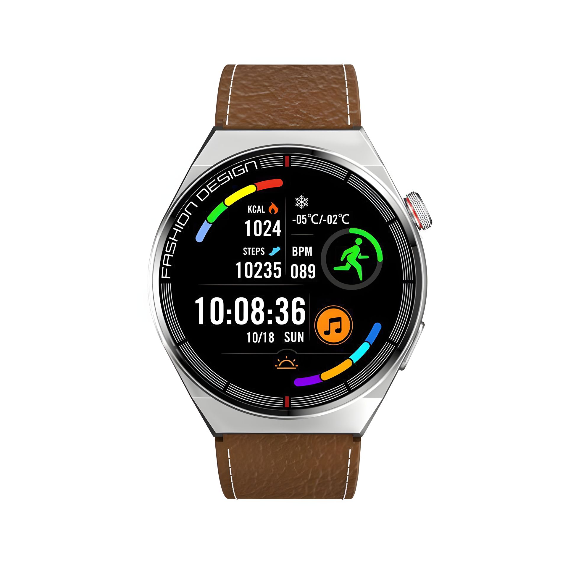 Смарт годинник XO J1, BT5.1, NFC, IP68, 270mAh, 3d, м'ята упаковка, Коричневий Смарт годинник XO J1, BT5.1, NFC, IP68, 270mAh, 3d, м'ята упаковка, Коричневий