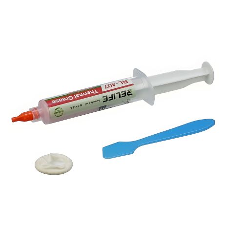 Розовая силиконовая термопаста Relife RL-407, 20г, теплопроводность 6 W/mK, в шприце Розовая силиконовая термопаста Relife RL-407, 20г, теплопроводность 6 W/mK, в шприце