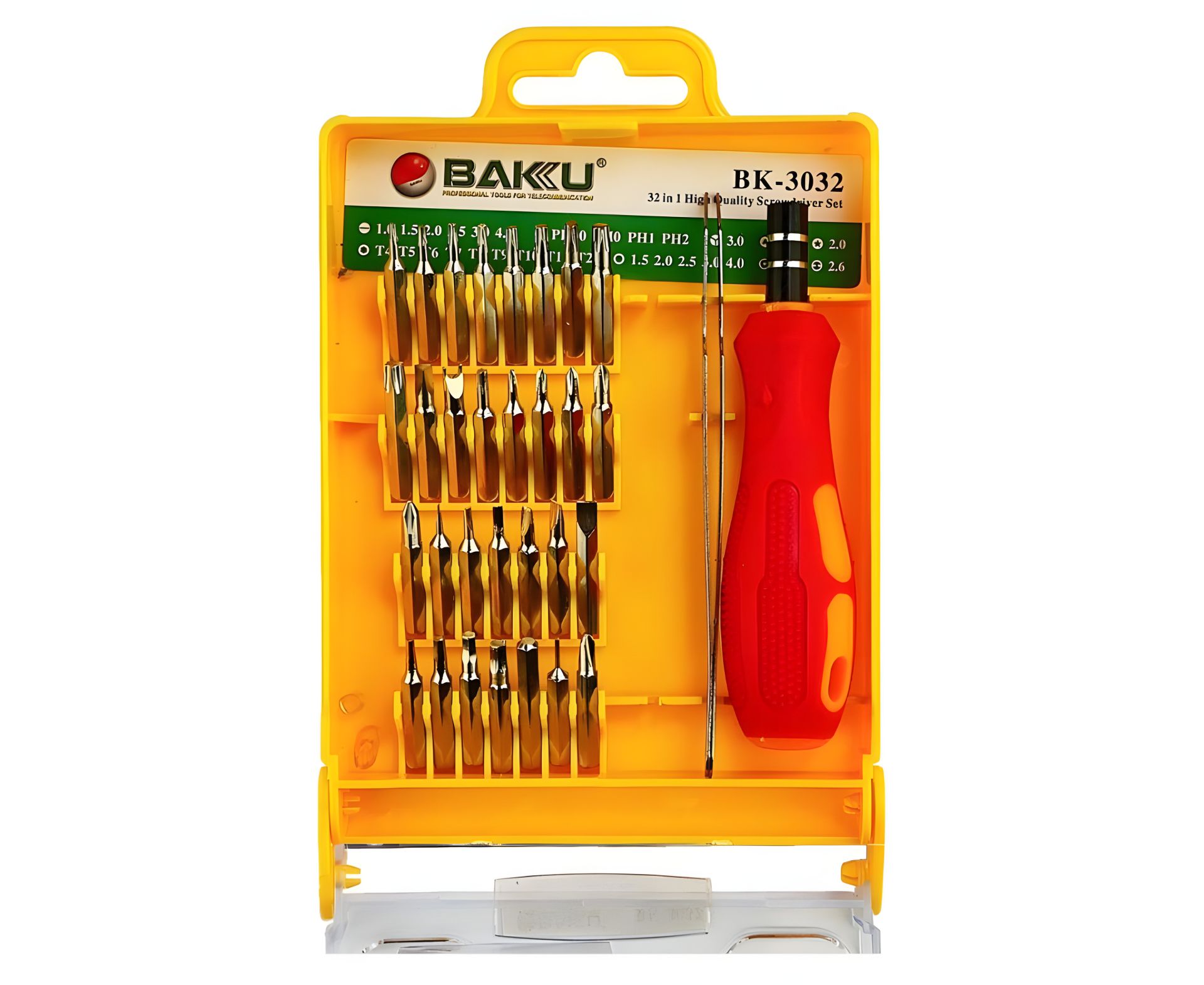 Набір інструментів Baku BK-3032 (ручка, 32 насадки, вигнутий пінцет) - Майстер Інструмент Набір інструментів Baku BK-3032 (ручка, 32 насадки, вигнутий пінцет) - Майстер Інструмент