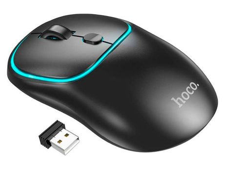 Миша HOCO DI47 Cool light fluorescent rechargeable mouse |2.4G/BT| black Миша HOCO DI47 Cool light fluorescent rechargeable mouse |2.4G/BT| black