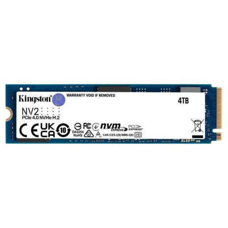 SSD M.2 Kingston NV2 4000GB NVMe 2280 PCIe 4.0 x4 3D NAND SSD M.2 Kingston NV2 4000GB NVMe 2280 PCIe 4.0 x4 3D NAND