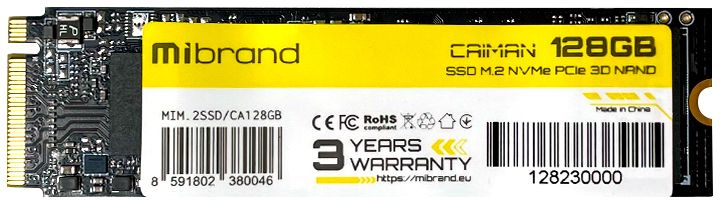 Wibrand Caiman NVMe SSD M.2 128GB 3D NAND PCIe 3.0 2280 Wibrand Caiman NVMe SSD M.2 128GB 3D NAND PCIe 3.0 2280