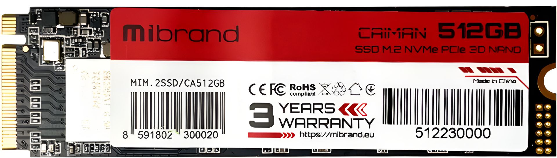 SSD Wibrand Caiman 512GB NVMe 2280 PCIe 3.0 3D NAND M.2 SSD Wibrand Caiman 512GB NVMe 2280 PCIe 3.0 3D NAND M.2
