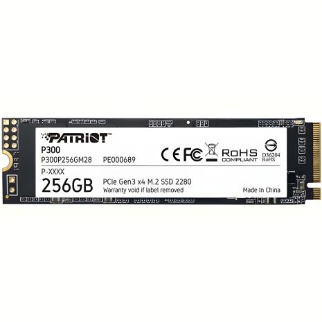SSD Patriot P300 M.2 256GB NVMe 2280 PCIe 3.0 3D TLC