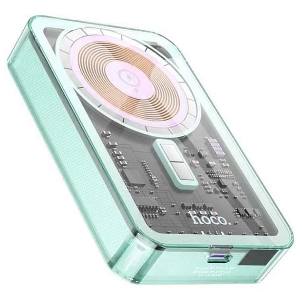 Повербанк HOCO Q14A PD20W 10000 mAh MagSafe wireless charging blue Повербанк HOCO Q14A PD20W 10000 mAh MagSafe wireless charging blue