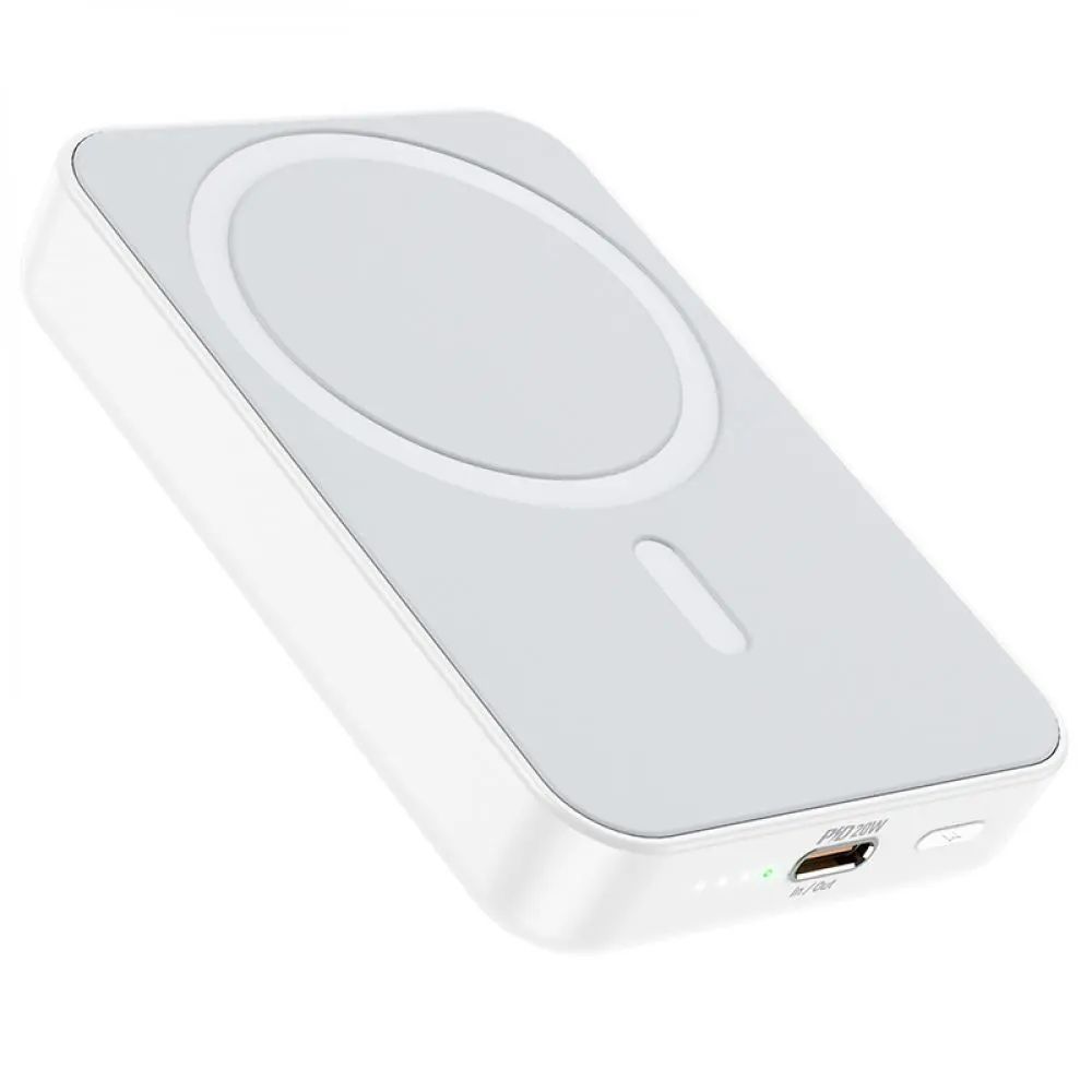 Повербанк Borofone BJ25 Plus Reach PD20W magnetic wireless fast charging 10000 mAh Белый Повербанк Borofone BJ25 Plus Reach PD20W magnetic wireless fast charging 10000 mAh Белый