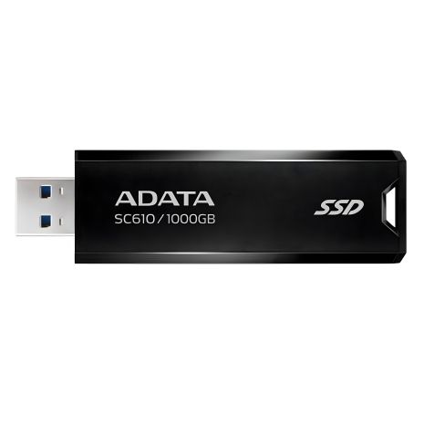 SSD ADATA 1TB SC610 USB 3.2, 550/500Mb/s, черный SSD ADATA 1TB SC610 USB 3.2, 550/500Mb/s, черный