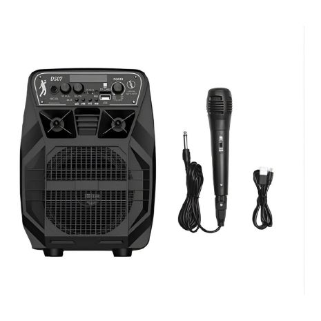 Акустика-караоке HOCO Force wireless portatble speaker DS07 |BT4.2, TF/USB| black Акустика-караоке HOCO Force wireless portatble speaker DS07 |BT4.2, TF/USB| black