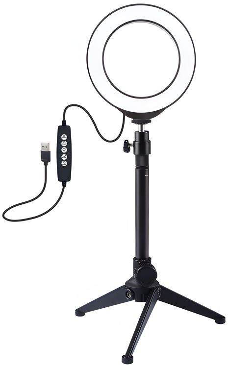 LED USB кольцевая лампа RGBW Puluz PKT3049B 4.7" + настольный штатив LED USB кольцевая лампа RGBW Puluz PKT3049B 4.7" + настольный штатив