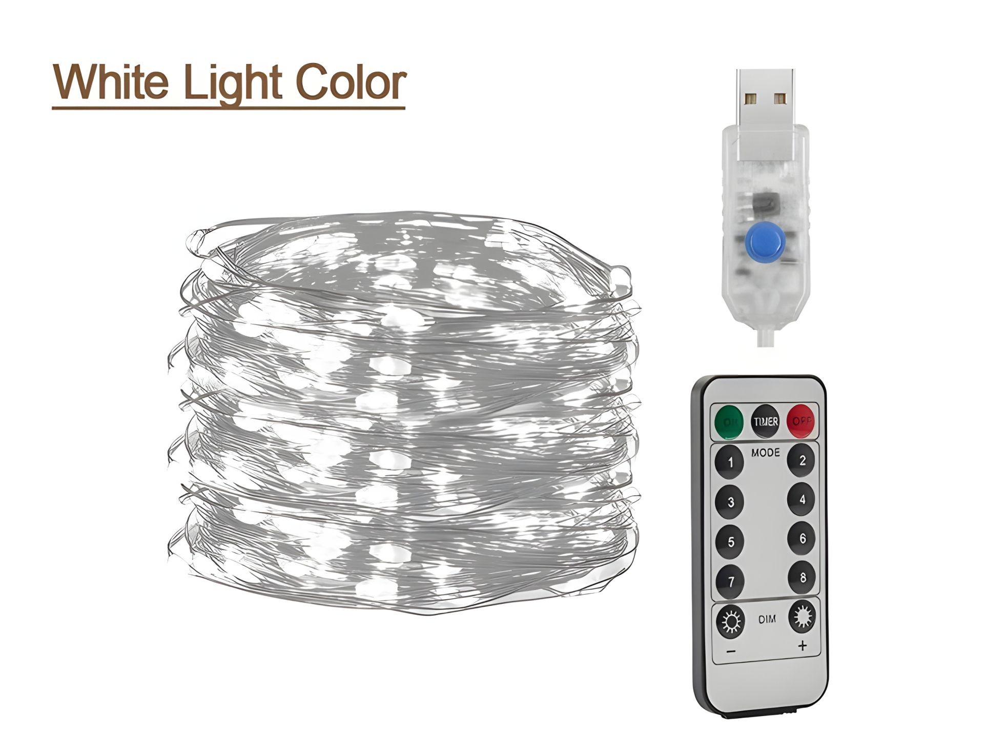 USB светодиодная гирлянда медная нить, 10 м, теплая белая, 100 светодиодов, 8 режимов, с пультом USB светодиодная гирлянда медная нить, 10 м, теплая белая, 100 светодиодов, 8 режимов, с пультом