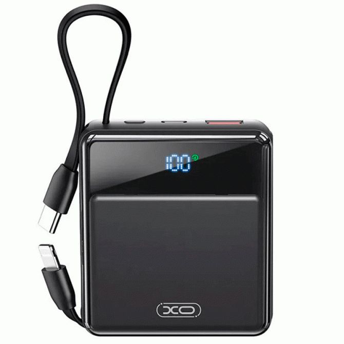 Повербанк XO PR224 fast charging dual line 10000mAh Black Повербанк XO PR224 fast charging dual line 10000mAh Black
