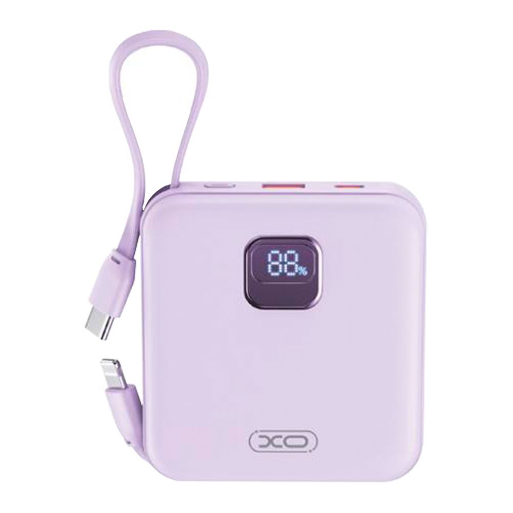 Power Bank XO PR235 22.5W with built-in iP and TYPE-C cable 10000 mAh Фіолетовий Power Bank XO PR235 22.5W with built-in iP and TYPE-C cable 10000 mAh Фіолетовий