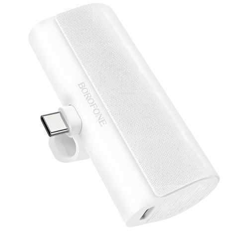 Повербанк Borofone BJ35 Pocket с разъемом Type-C, 5000mAh белого цвета