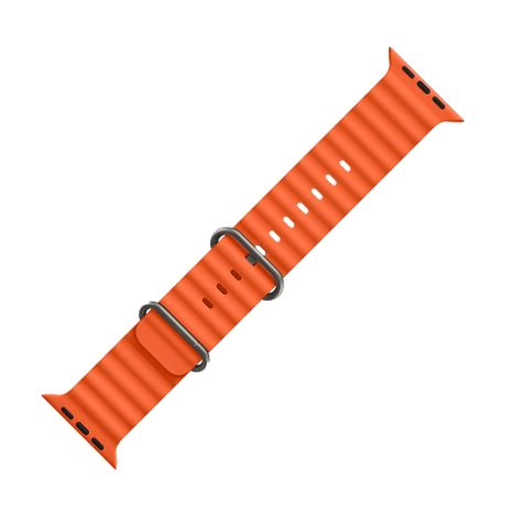 Силіконовий ремінець Hoco iWatch WA12, морська пряжка, 42, 44, 45, 49mm, orange