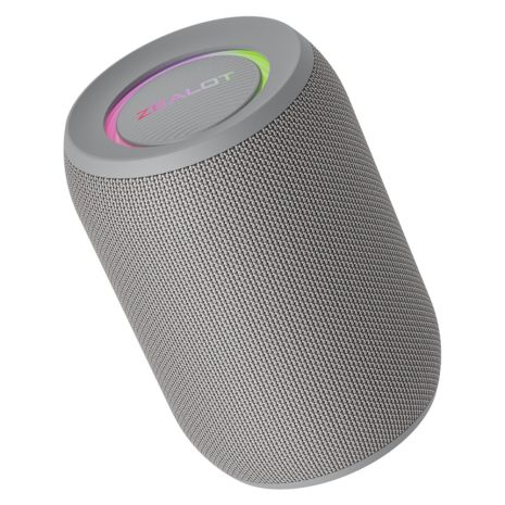 Портативная Bluetooth колонка ZEALOT S32 Pro TWS с LED подсветкой grey Портативная Bluetooth колонка ZEALOT S32 Pro TWS с LED подсветкой grey