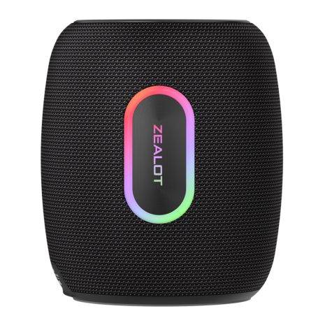 Портативная Bluetooth колонка ZEALOT S64 TWS с LED подсветкой black Портативная Bluetooth колонка ZEALOT S64 TWS с LED подсветкой black