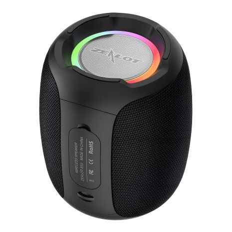 Bluetooth колонка ZEALOT S53, BT5.0, AUX, USB, TF, TWS, LED підсвітка