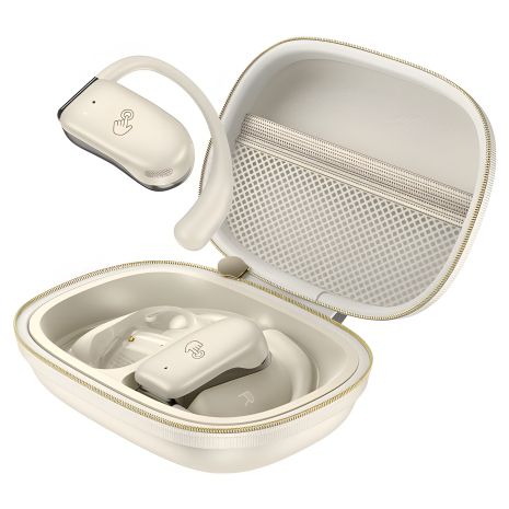 Бездротові вкладані навушники Hoco EA2 відкритого типу |BT5.3, 60/390mAh, 6h| молочно-білі