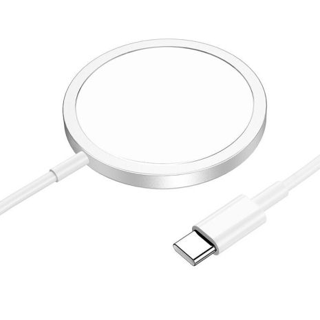 Бездротове ЗУ для MagSafe USB-C 15W White (без магніту) Бездротове ЗУ для MagSafe USB-C 15W White (без магніту)
