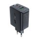 Зарядний пристрій Acefast A41 USB/2 Type-C QC PD PD65W GaN | чорний