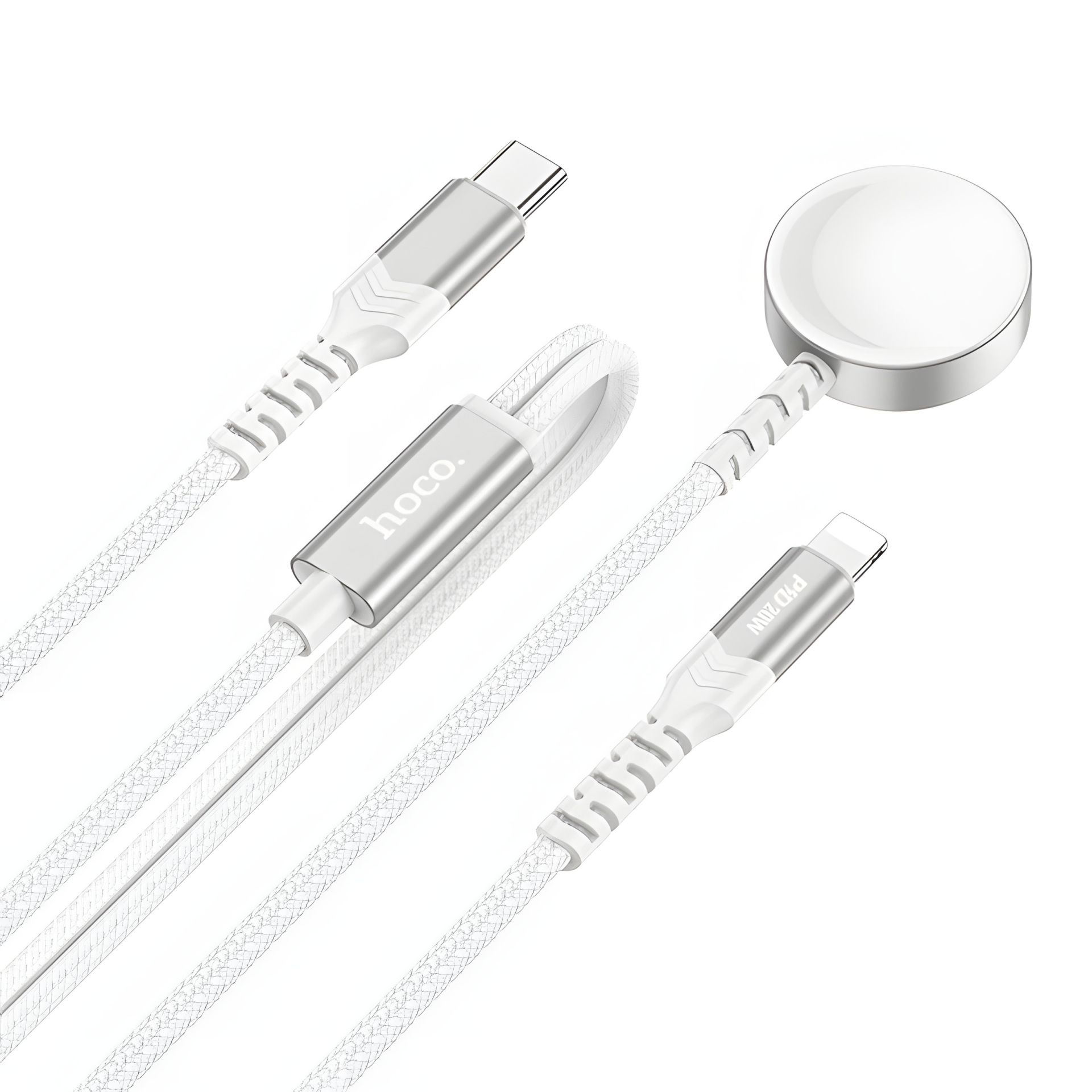Бездротовий ЗП HOCO CW54 2-in-1 charging cable iP+iWatch White Бездротовий ЗП HOCO CW54 2-in-1 charging cable iP+iWatch White