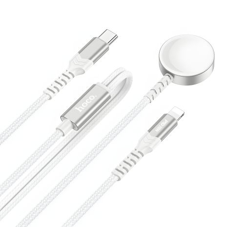 Бездротовий ЗП HOCO CW54 2-in-1 charging cable iP+iWatch White Бездротовий ЗП HOCO CW54 2-in-1 charging cable iP+iWatch White