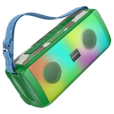 Портативна колонка BOROFONE BR26 Daring sports BT5.3, AUX, USB, FM, TWS, 10W, 2.5h speaker Camouflage Green