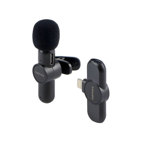 Remax K09 Lightning Черный Беспроводной Петличный Микрофон