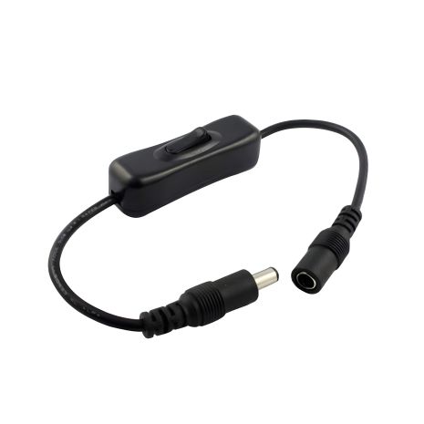 DC Кабель подовжувач F to M (FM) з вимикачем On/Off 0.25m (25cm) Black