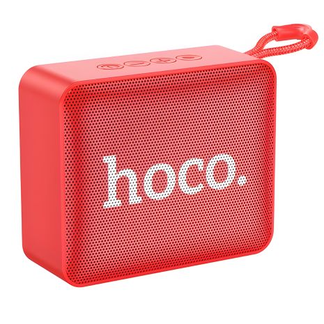 Портативна колонка HOCO BS51 Gold brick sports BT speaker, BT5.1, TWS, USB, AUX, TF, FM, 4h Red Портативна колонка HOCO BS51 Gold brick sports BT speaker, BT5.1, TWS, USB, AUX, TF, FM, 4h Red