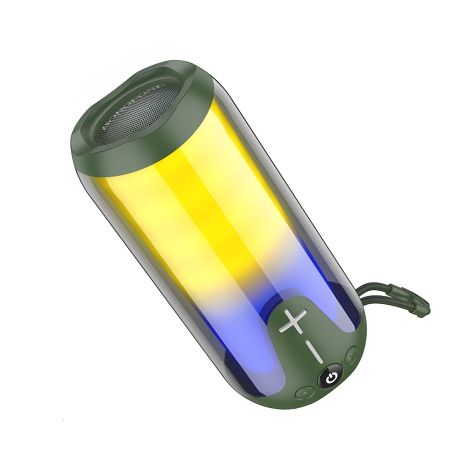 Bluetooth колонка Borofone BR33 TWS, портативная с LED подсветкой dark green Bluetooth колонка Borofone BR33 TWS, портативная с LED подсветкой dark green