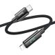 Кабель HOCO U125 Benefit PD charging data cable with display iP 1.2m Black Кабель HOCO U125 Benefit PD charging data cable with display iP 1.2m Black