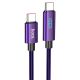 HOCO U125 Benefit 100W charging data cable with display 1.2m Type-C to Type-C Purple HOCO U125 Benefit 100W charging data cable with display 1.2m Type-C to Type-C Purple