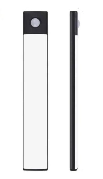 LED світильник L1803 сенсорний, портативний USB Type-C, 20cm, 40LEDs, Три кольори, магнітне кріплення | 3 режими | Для кухні, гардеробу, спальні, коридору, шафи | Сенсор руху та освітлення|Чорний