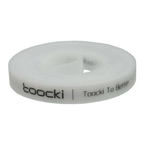 Кабельний органайзер Toocki для стяжки дротів з липучкою, 10 мм x 3 м, білий Кабельний органайзер Toocki для стяжки дротів з липучкою, 10 мм x 3 м, білий