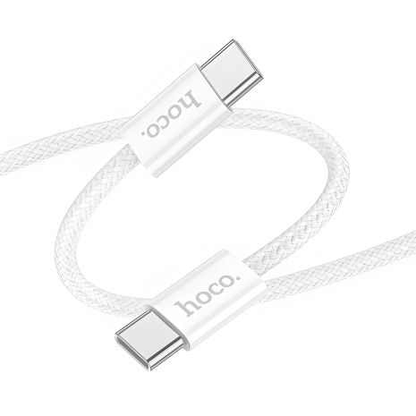 Кабель Hoco X104 Type-C to Type-C PD 60W 1m білий