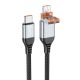 Кабель Hoco U128 2в1 USB/ Type-C to Type-C PD 60W 1.2m black Кабель Hoco U128 2в1 USB/ Type-C to Type-C PD 60W 1.2m black