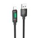 Кабель с индикатором Hoco U126 USB to Lightning черный 1.2m Кабель с индикатором Hoco U126 USB to Lightning черный 1.2m